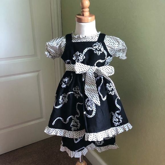 Black & White Polkadot Set 💗 One of a Kind💗 2T - Picture 3 of 8